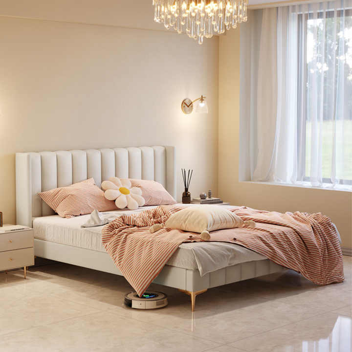 Cream Double Bed