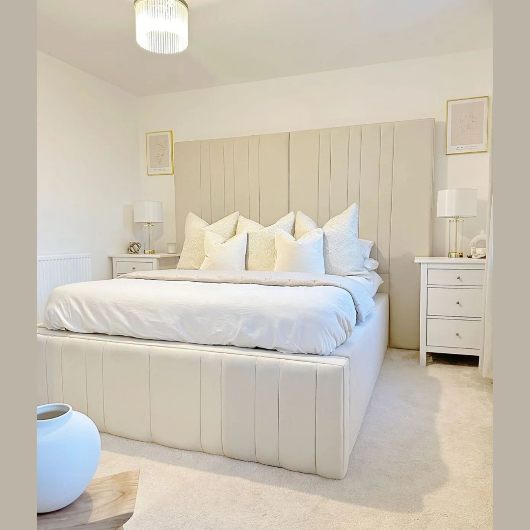 King Size Bed Frame With Storage - Minimalist Panel Bed Frame