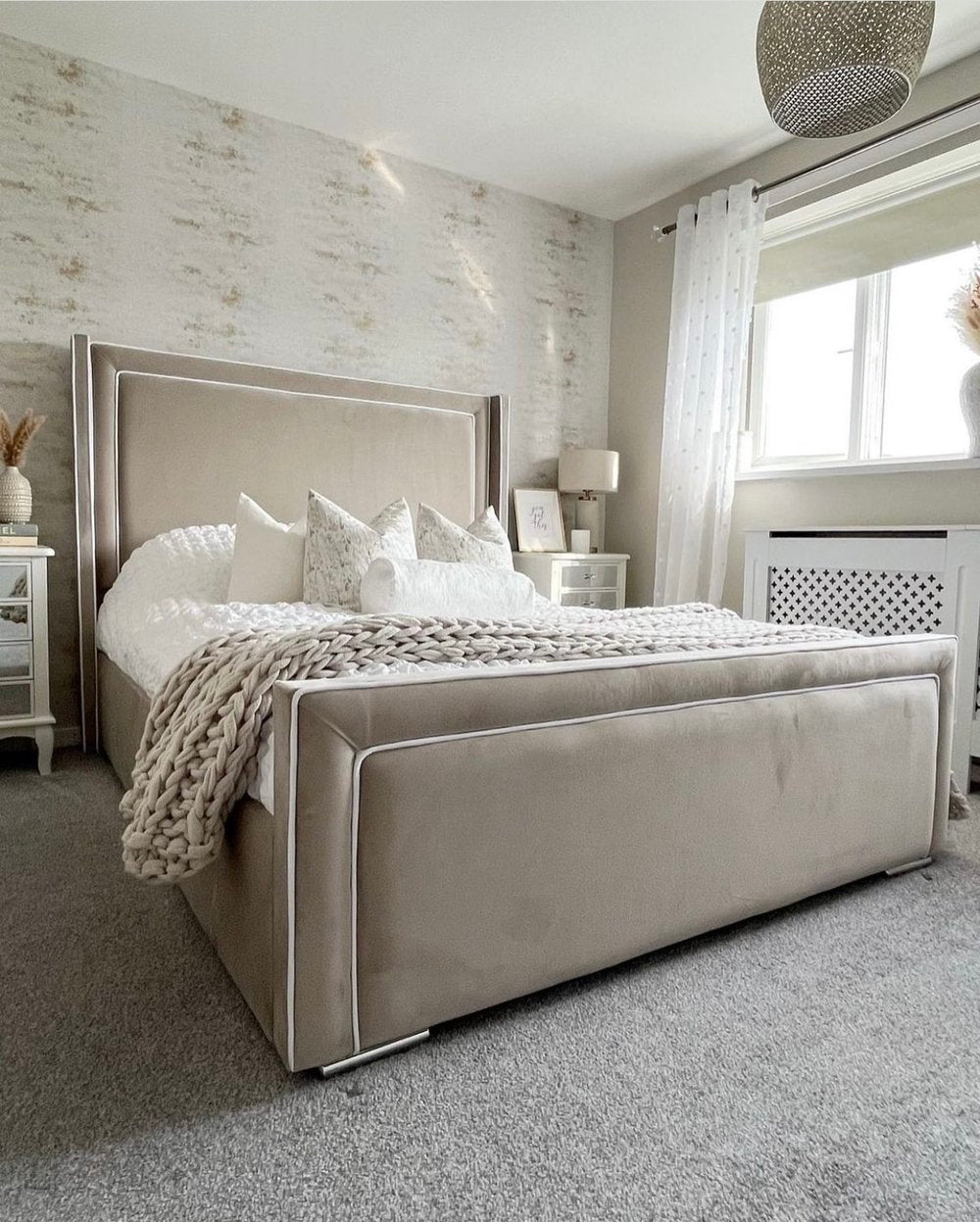 Single Bed Frame - Rosevera Wingback Bed