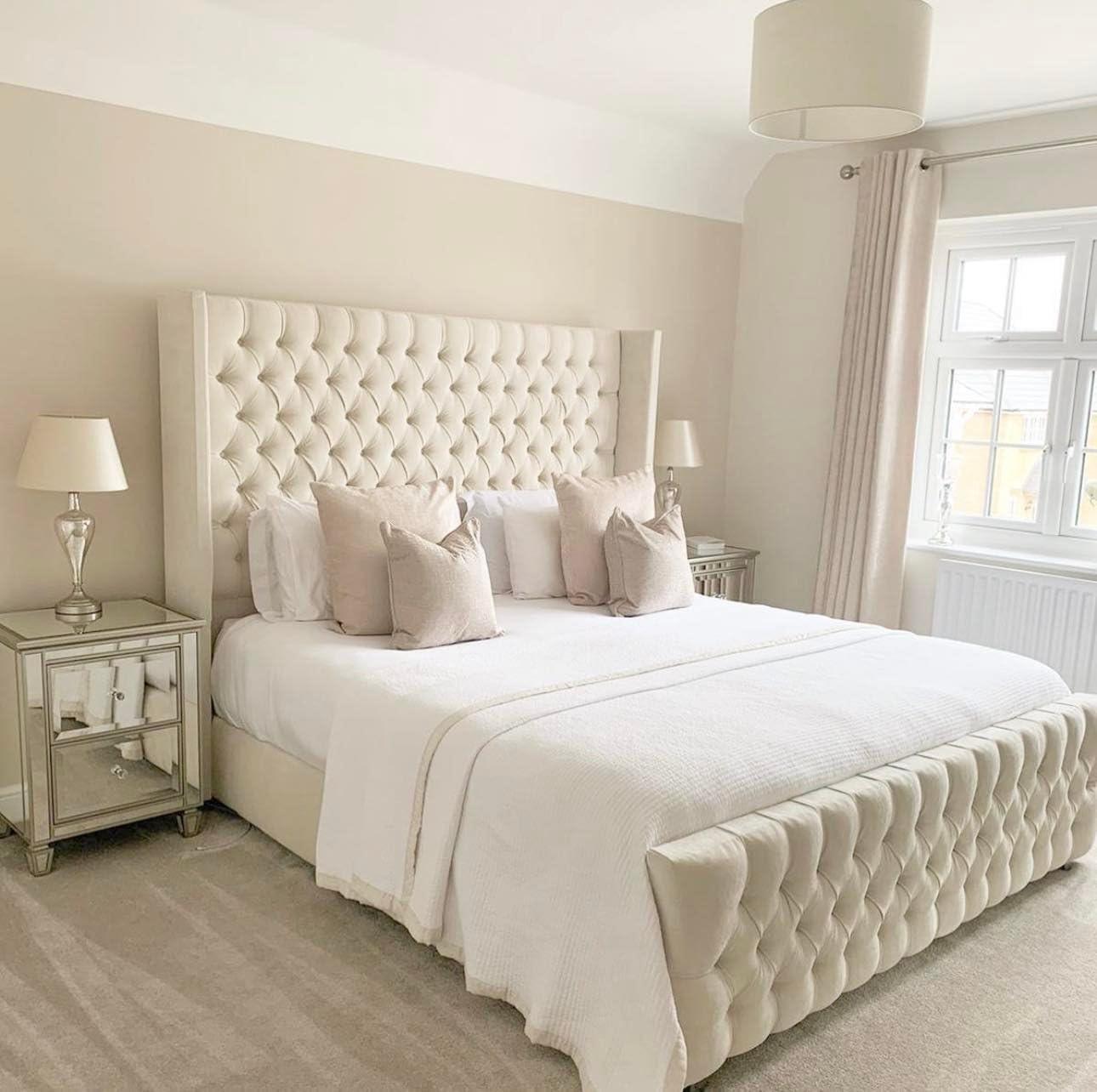 Super King Size Bed - Upholstered Wingback Bed Frame