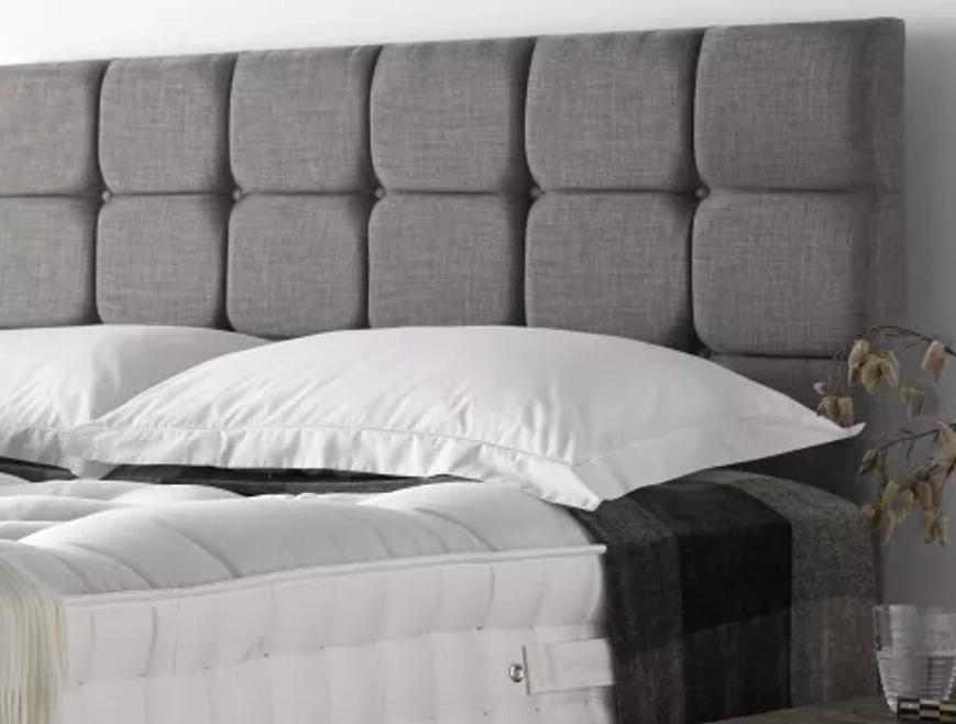 Black Linen Double Divan Bed With Mattress 3