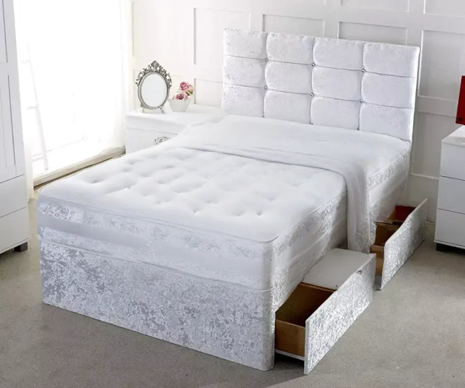 Double Divan Bed - White Divan Bed