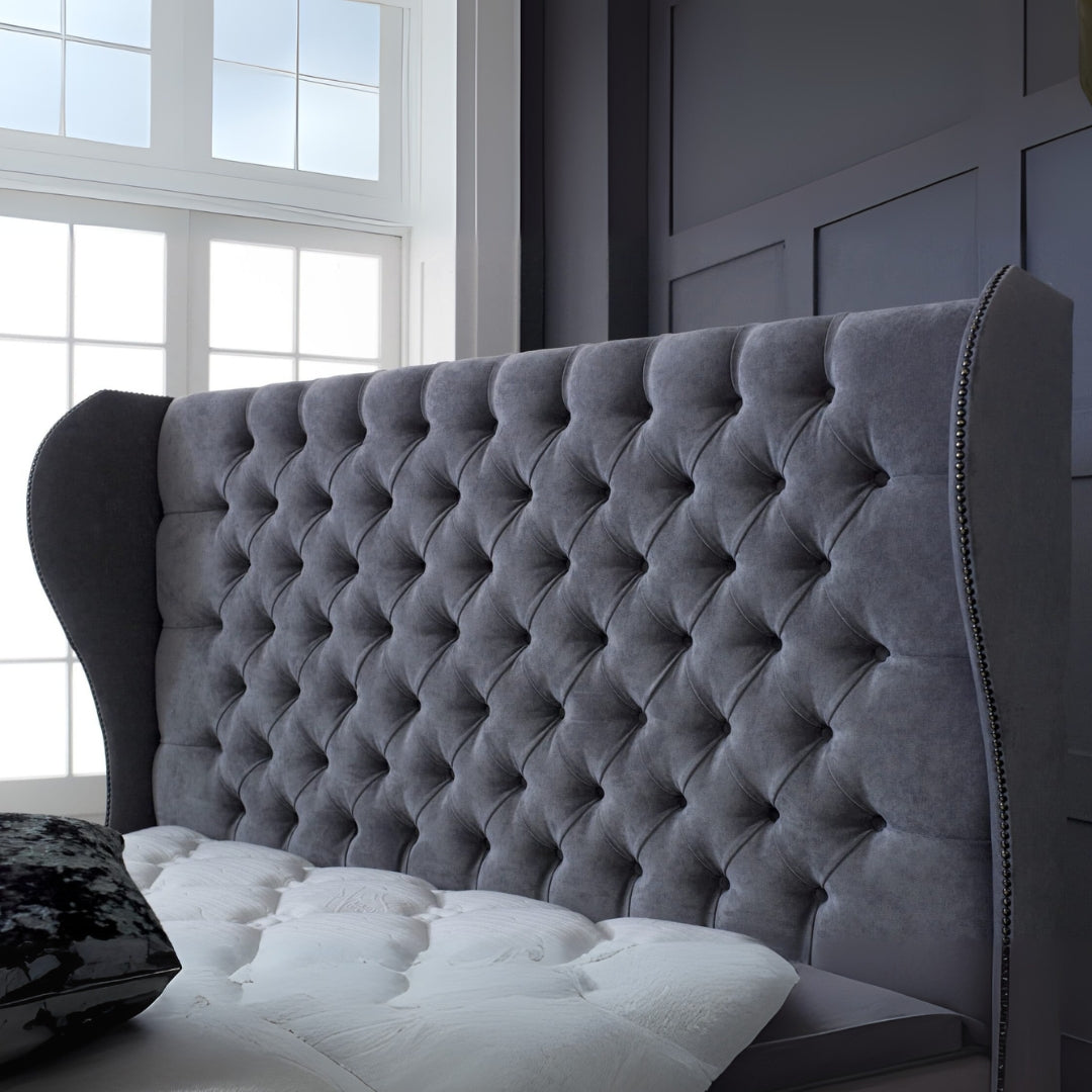 King Size Ottoman Bed - Chesterfield Wingback Bed Frame 4