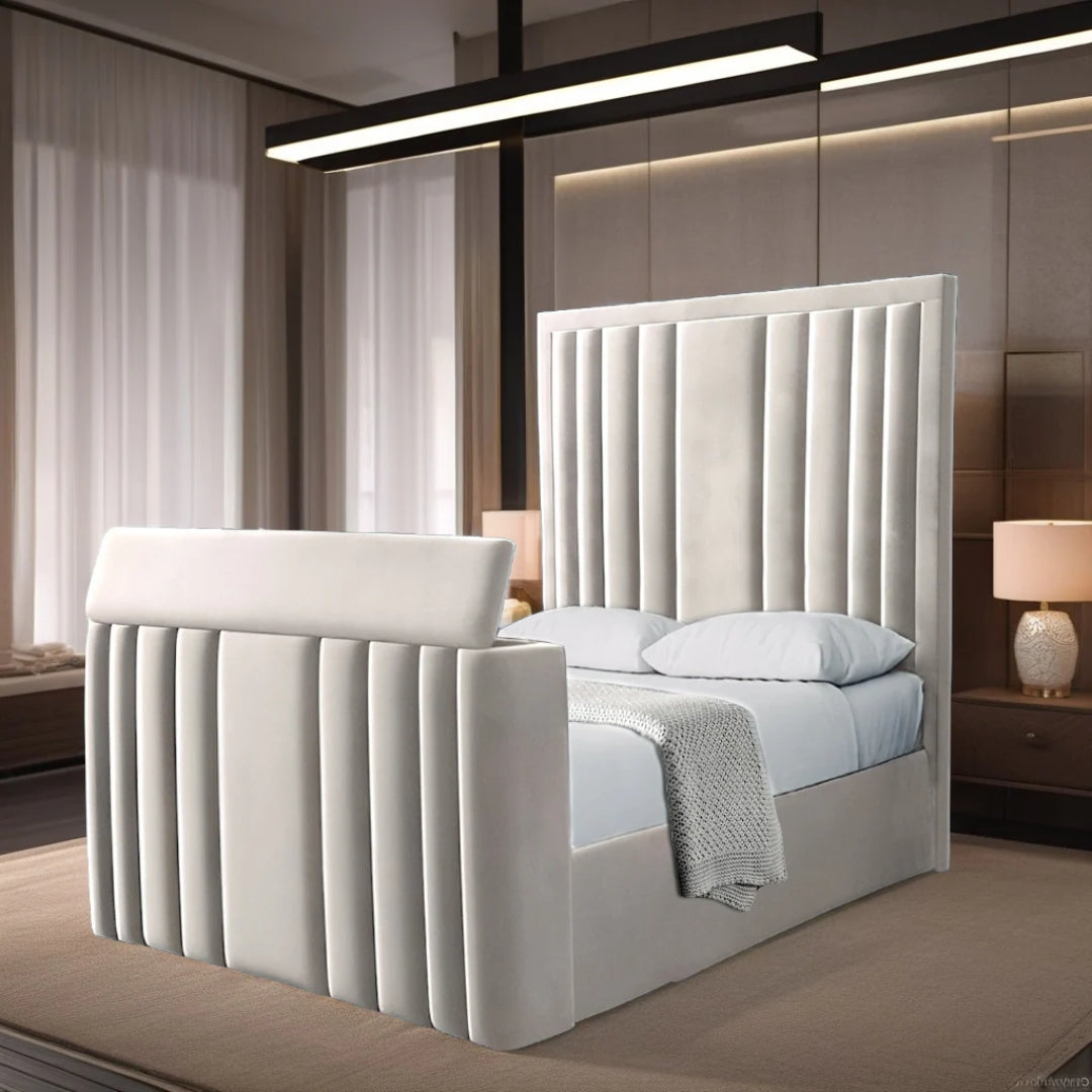 King Size Tv Bed - Modern Bed Frame With Integrated Tv Lift 3