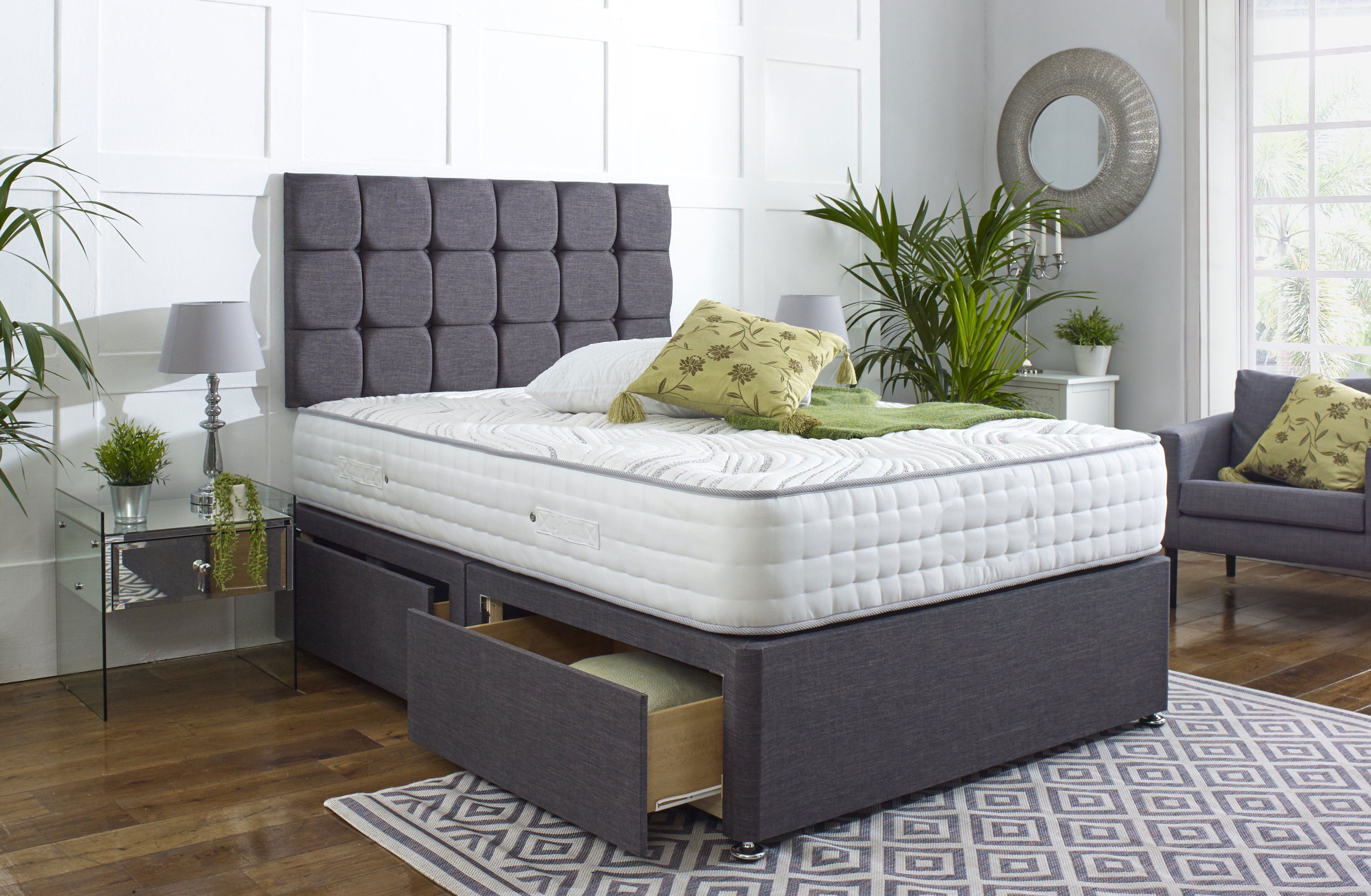 Linen Single Divan Bed Frame With Storage 3