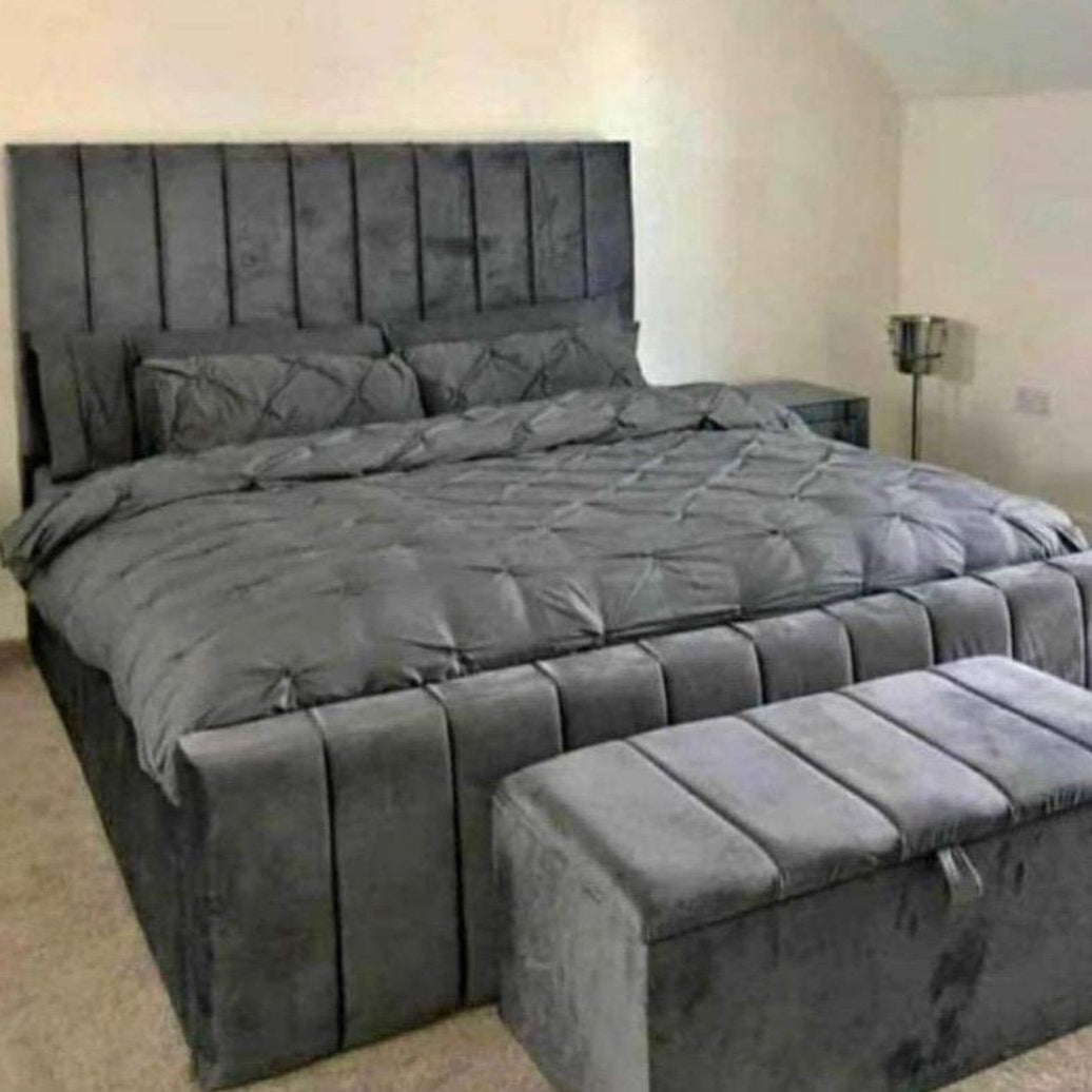 Ottoman Bed King Size - Majestic Linear Bed with Frame