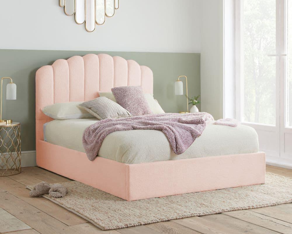 Queen Size Bed - Teddy Fleece Bed with frame