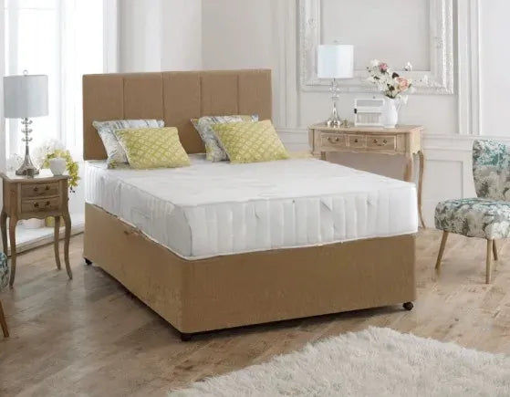 Single Divan Bed - Suede Divan Bed