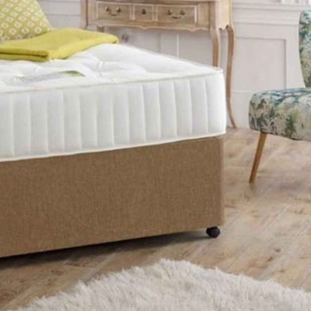 Single Divan Bed - Suede Divan Bed 1
