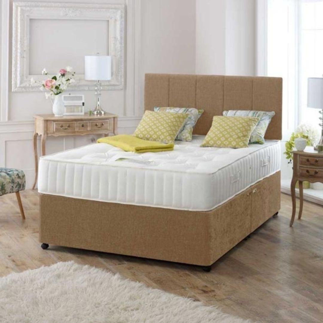 Single Divan Bed - Suede Divan Bed 3