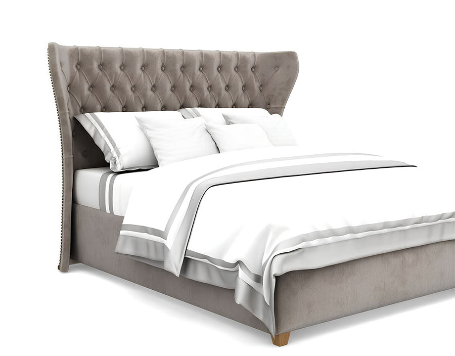 Toronto Chesterfield Wingback Bed Frame - Comfort Quality Furniture