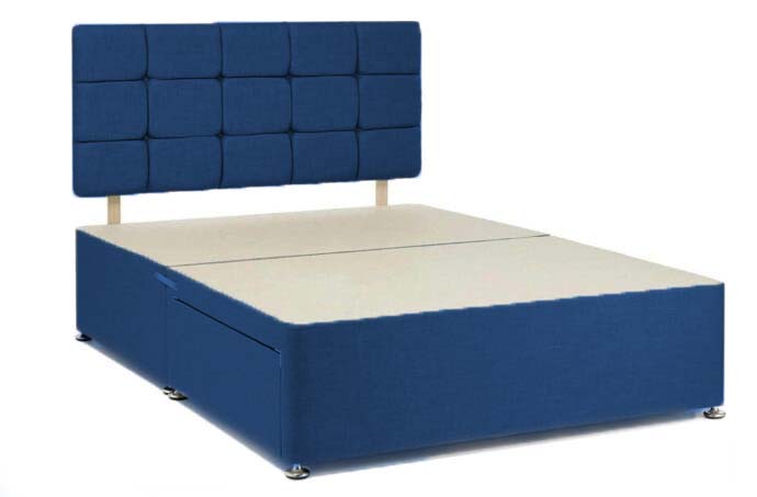 Blue Divan Ottoman Bed - Cuba Divan Bed